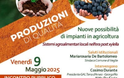Agricoltura e rilancio territoriale: il GAL Terra d’Arneo promuove un incontro pubblico su produzioni di qualità e sviluppo locale nell’era post Xylella
