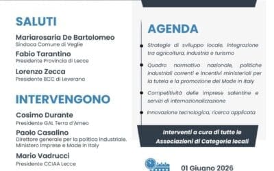 A Veglie il confronto sul futuro delle PMI: istituzioni, imprese e università insieme per parlare di Made in Italy, innovazione e sviluppo